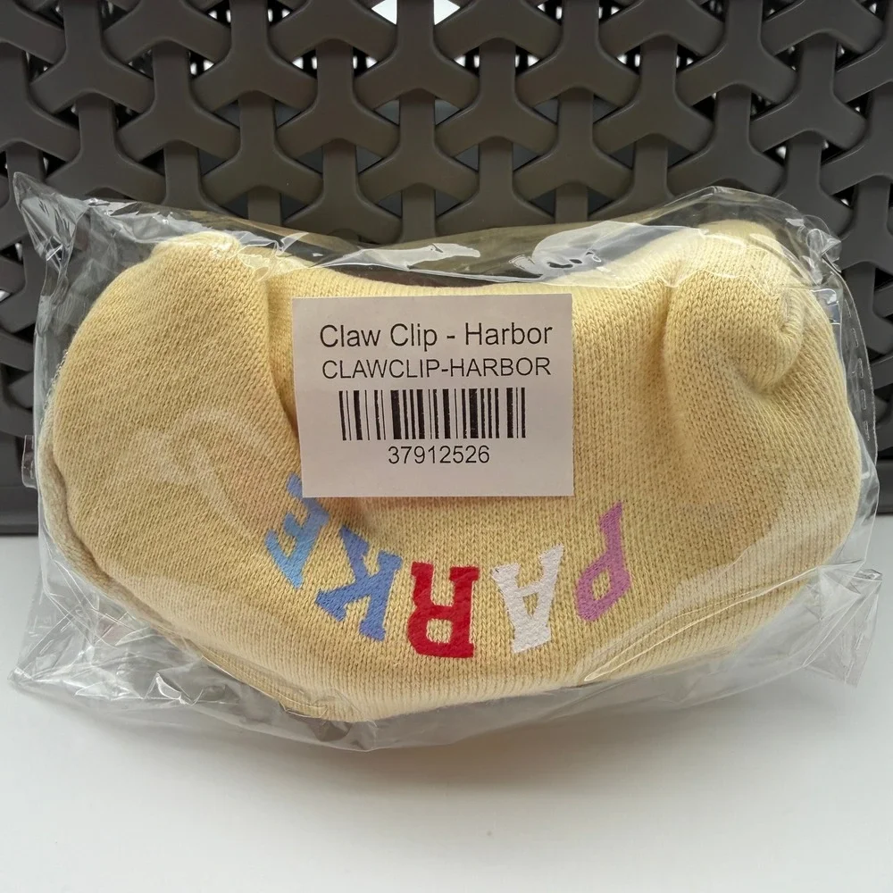 Parke Summerland Harbor Blue Claw Clip with Heritage Terry Pouch New